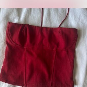 Edikted Bold Red Corset Top